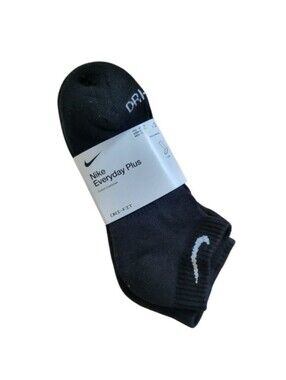 NEW Nike 3-Pack Everyday Plus Cushioned Training Low Cut Socks